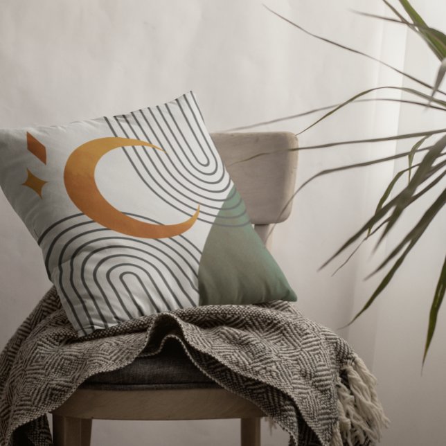 Moderne minimalistische grüne Orangenform aus dem  Kissen (Von Creator hochgeladen)