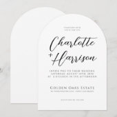 Moderne Minimalistische handgeschriebene Script-Ar Einladung (Vorne/Hinten)