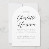 Moderne Minimalistische handgeschriebene Script-Ar Einladung (Vorderseite)