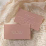 Moderne Minimalistische handgeschriebene Script-Du Visitenkarte<br><div class="desc">Moderne Minimalistische handgeschriebene Script Business Card in Dusty Rose</div>