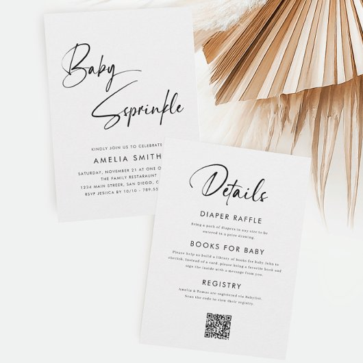 Moderne Minimalistische handgeschriebene Script-Ki Einladung