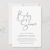 Moderne Minimalistische handgeschriebene Script-Ki Einladung (Vorderseite)