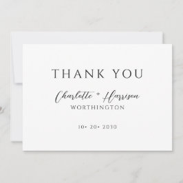 Moderne Minimalistische handgeschriebene Skripthoc Dankeskarte