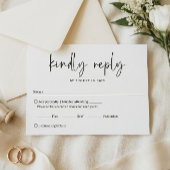Moderne Minimalistische handgeschriebene Skripthoc RSVP Karte