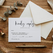Moderne Minimalistische handgeschriebene Skripthoc RSVP Karte