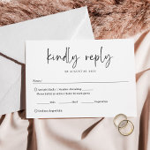 Moderne Minimalistische handgeschriebene Skripthoc RSVP Karte