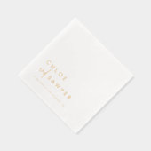 Moderne Minimalistische handgeschriebene Skripthoc Servietten Mit Folie (Rechts)