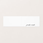 Moderne Minimalistische, handgeschriebene Skriptre Visitenkarten (Außenseite Aufgefaltet)