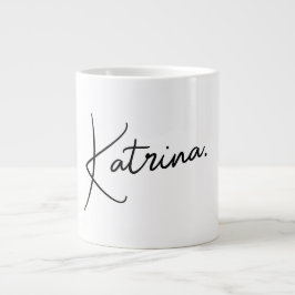 Moderne Minimalistische Handschrift Name 20oz Jumb Jumbo-Tasse