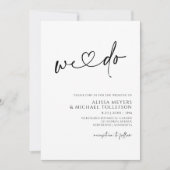 Moderne Minimalistische Handschriftenhochzeit Einladung (Vorderseite)