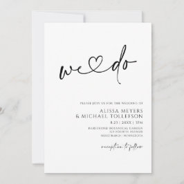 Moderne Minimalistische Handschriftenhochzeit Einladung