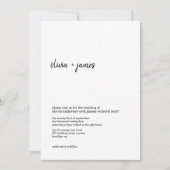 Moderne Minimalistische Handwriting-Script-Foto-Ho Einladung (Vorderseite)