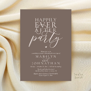 Moderne Minimalistische Happily Ever After Party H Einladung