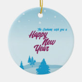 Moderne minimalistische Happy New Year Ornament fü (Vorne)