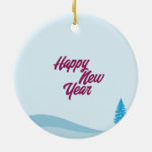 Moderne minimalistische Happy New Year Ornament fü (Hinten)