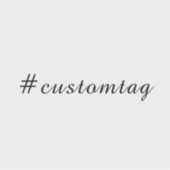 Moderne Minimalistische Hashtag-Design Aufkleber (Vorderseite)
