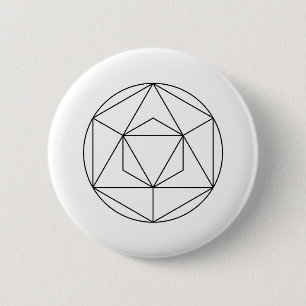 Moderne Minimalistische Heilige Geometrie Abstrakt Button