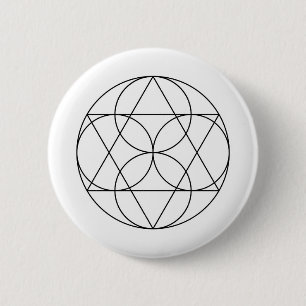 Moderne Minimalistische Heilige Geometrie Abstrakt Button