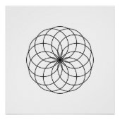 Moderne Minimalistische Heilige Geometrie Abstrakt Poster (Vorderseite)