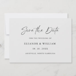 Moderne Minimalistische Heiratsanzeige zur Voraban Save The Date