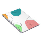 Moderne Minimalistische, helle Blobs Abstrakte Kun Notizblock (Rechte Seite)