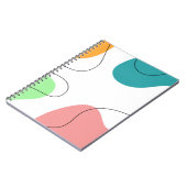 Moderne Minimalistische, helle Blobs Abstrakte Kun Notizblock (Linke Seite)