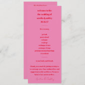 Moderne Minimalistische, hellrosa rote Tal Programm (Vorne/Hinten)