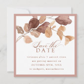 Moderne Minimalistische Herbstlaube Save the Date (Vorderseite)