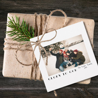 Moderne minimalistische Herrlichkeit-Gottes-Foto Geschenkanhänger