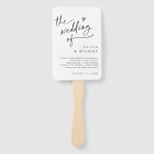 Moderne minimalistische Herz Hochzeitsprogramme el Fächer (Vorderseite)