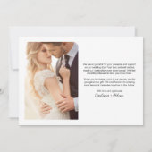 Moderne Minimalistische Herzhochzeit Dankeschön Ka Dankeskarte (Rückseite)