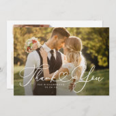 Moderne Minimalistische Herzhochzeit Dankeschön Ka Dankeskarte (Vorne/Hinten)