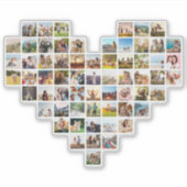 Moderne Minimalistische Herzklopfen Aufkleber (Vorderseite)