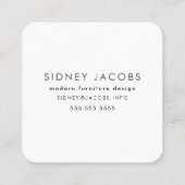 Moderne minimalistische "hi" bunt ombre Gradient Quadratische Visitenkarte (Rückseite)