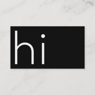 Moderne minimalistische HI - mein Name ist Design Visitenkarte