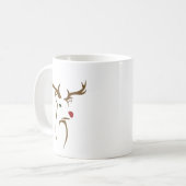 Moderne Minimalistische Hirschline Weihnachten Kaffeetasse (Vorderseite Links)