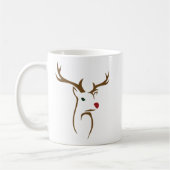 Moderne Minimalistische Hirschline Weihnachten Kaffeetasse (Links)