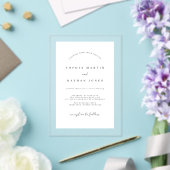 Moderne Minimalistische Hochzeit Acryleinladungen (In Situ (Hochzeit))