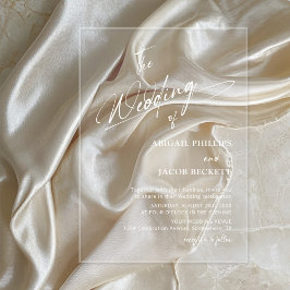 Moderne Minimalistische Hochzeit Acryleinladungen
