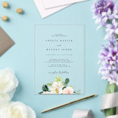 Moderne Minimalistische Hochzeit Acryleinladungen (In Situ (Hochzeit))