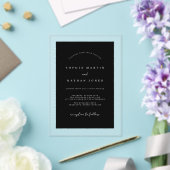 Moderne Minimalistische Hochzeit Acryleinladungen (In Situ (Hochzeit))
