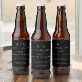 Moderne Minimalistische Hochzeit Alkoholflaschenetikett