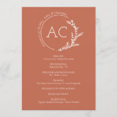 Moderne, Minimalistische Hochzeit aus Kupferglas Programm (Vorderseite)