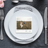 Moderne Minimalistische Hochzeit Danke Custom Foto Serviette