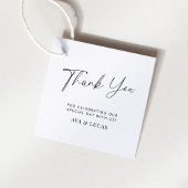 Moderne Minimalistische Hochzeit Danke Platz Geschenkanhänger