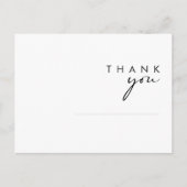Moderne Minimalistische Hochzeit Danke Postcard Postkarte (Vorderseite)