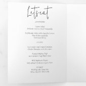 Moderne Minimalistische Hochzeit Danke Tischnummer Dreifach Gefaltete Urlaubskarte (Innen Erste Seite)