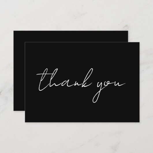 Moderne Minimalistische Hochzeit Dankeschön Card Dankeskarte (Vorne/Hinten)