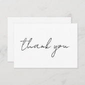 Moderne Minimalistische Hochzeit Dankeschön Card Dankeskarte (Vorne/Hinten)