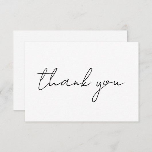 Moderne Minimalistische Hochzeit Dankeschön Card Dankeskarte (Vorne/Hinten)